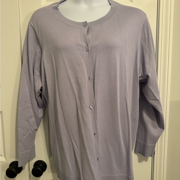 Lane Bryant Cardigan. Lilac. Size 26/28. Button front. Long Sleeve. - Picture 1 of 3